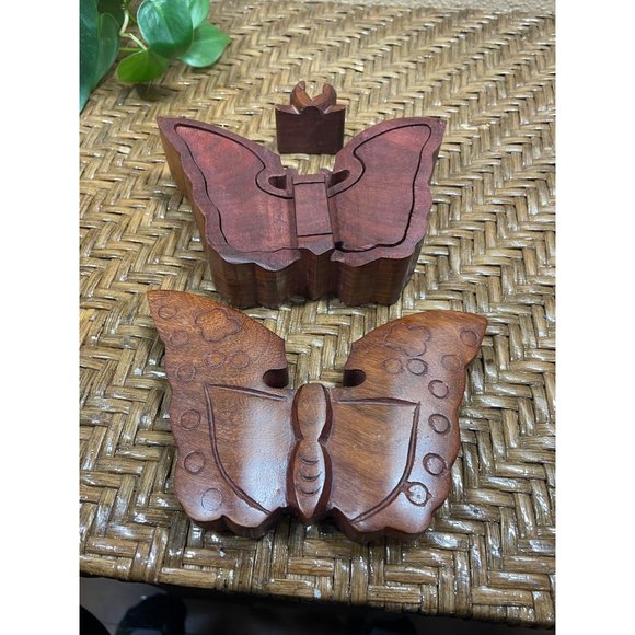 Butterfly Puzzle Box A Unique Twist To A Puzzle This 4 Piece - Picture 8 of 13